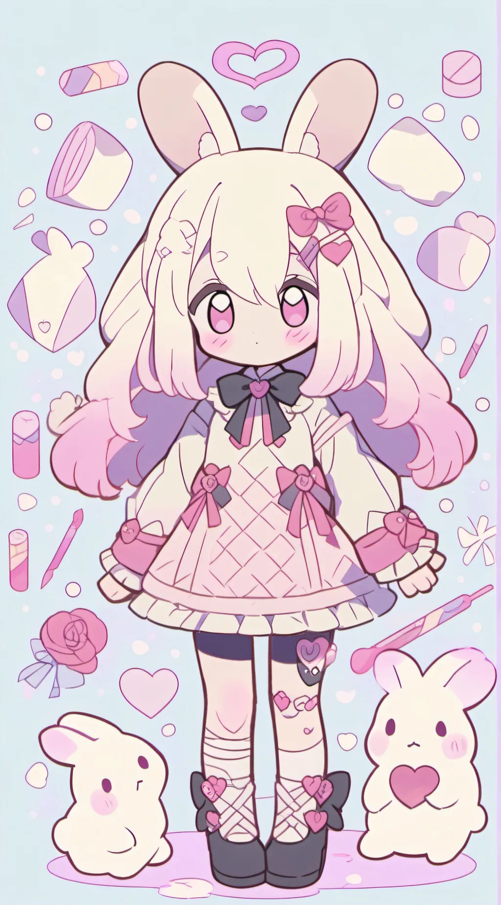 ai character: sunny the bun background