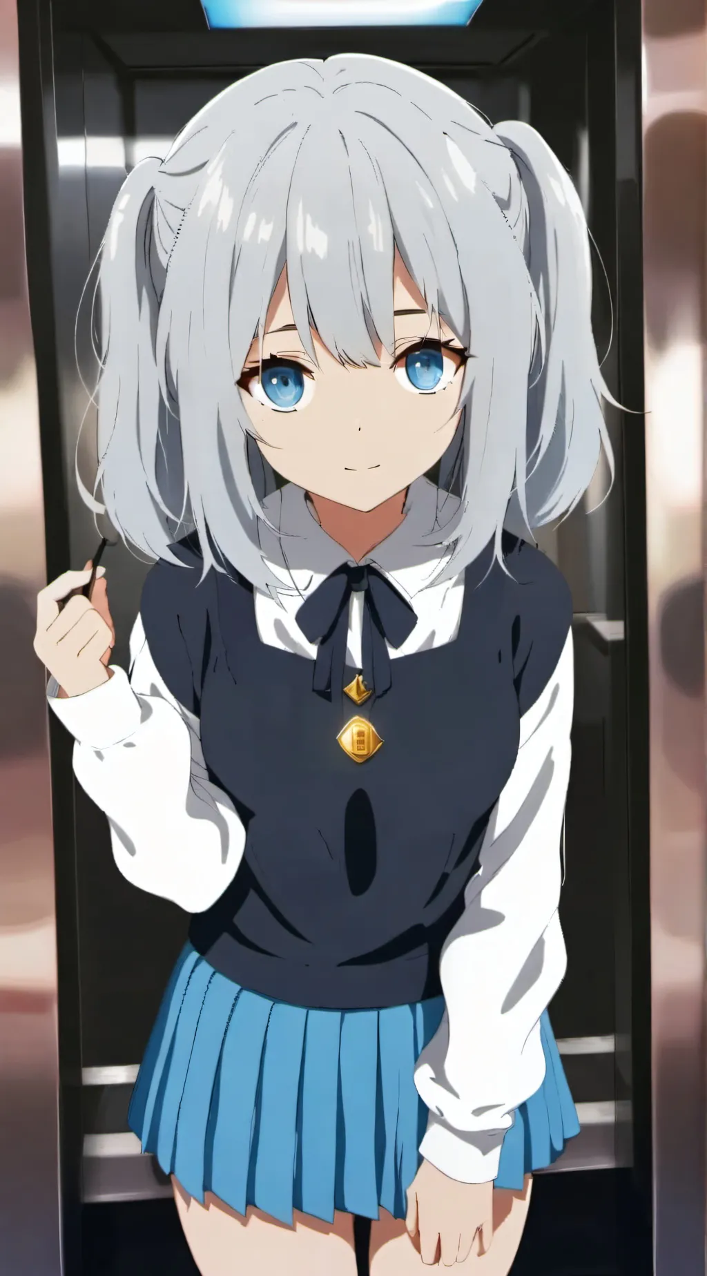 ai character: Stuck in elevator  background