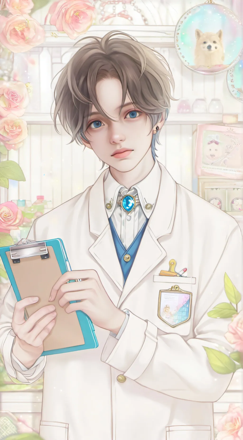 ai character: Dr. Andrew  background
