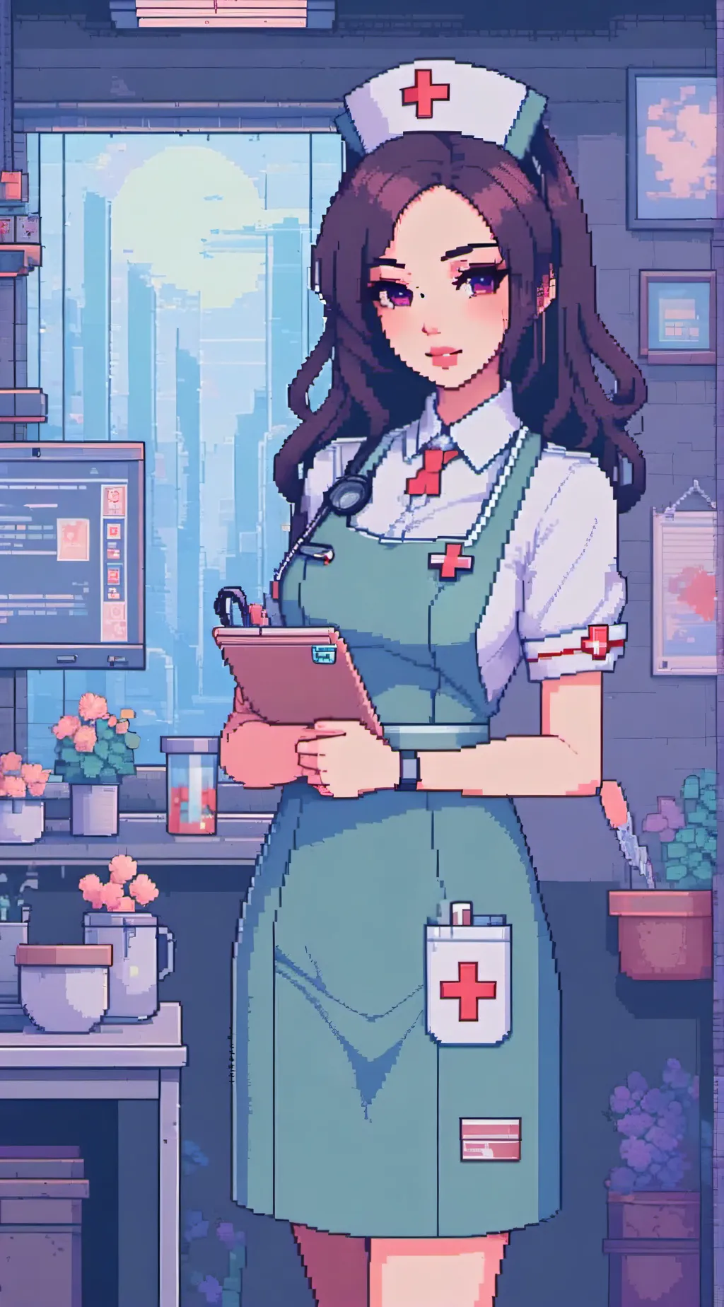 ai character: Nurse Juile background