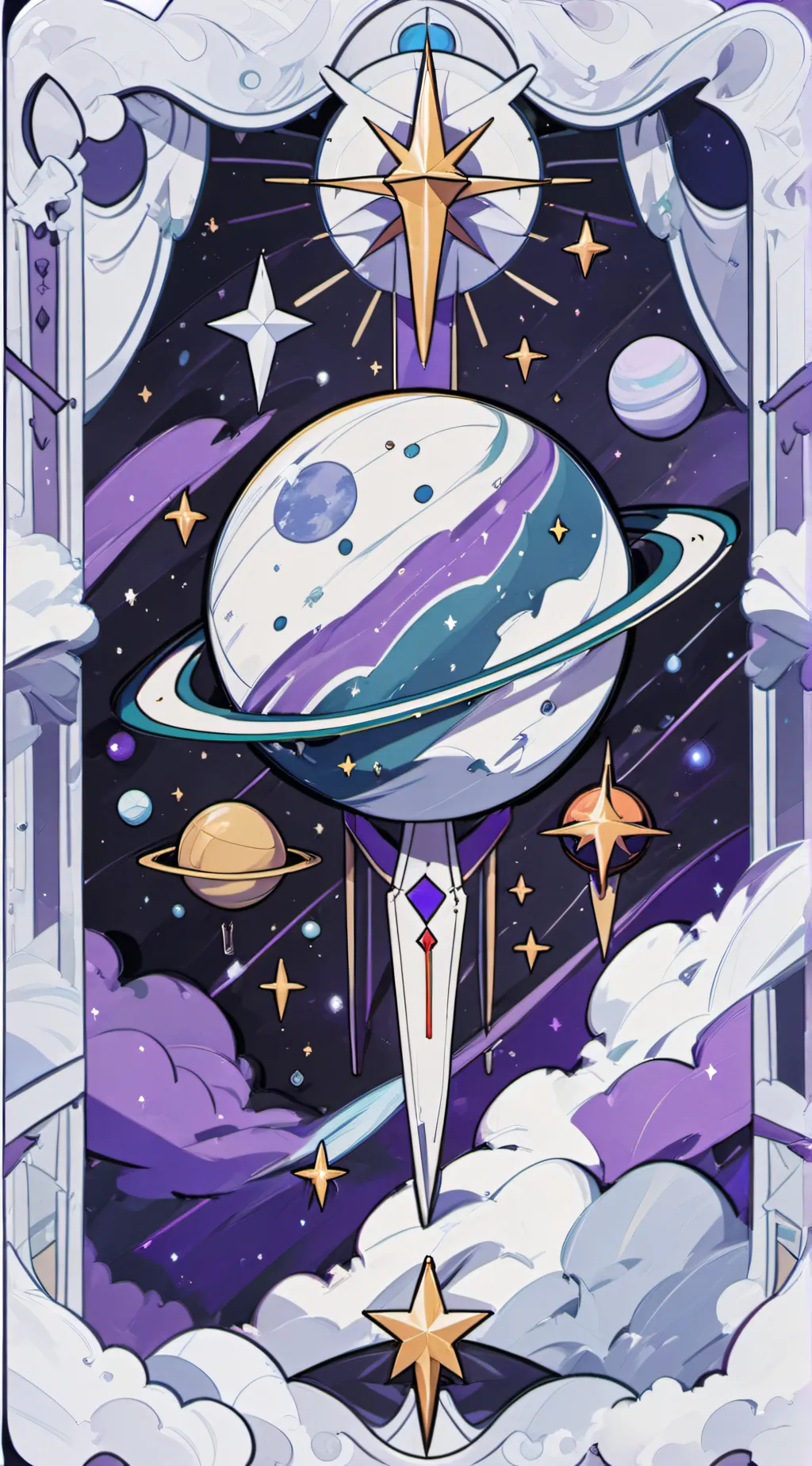 ai character: solar system background