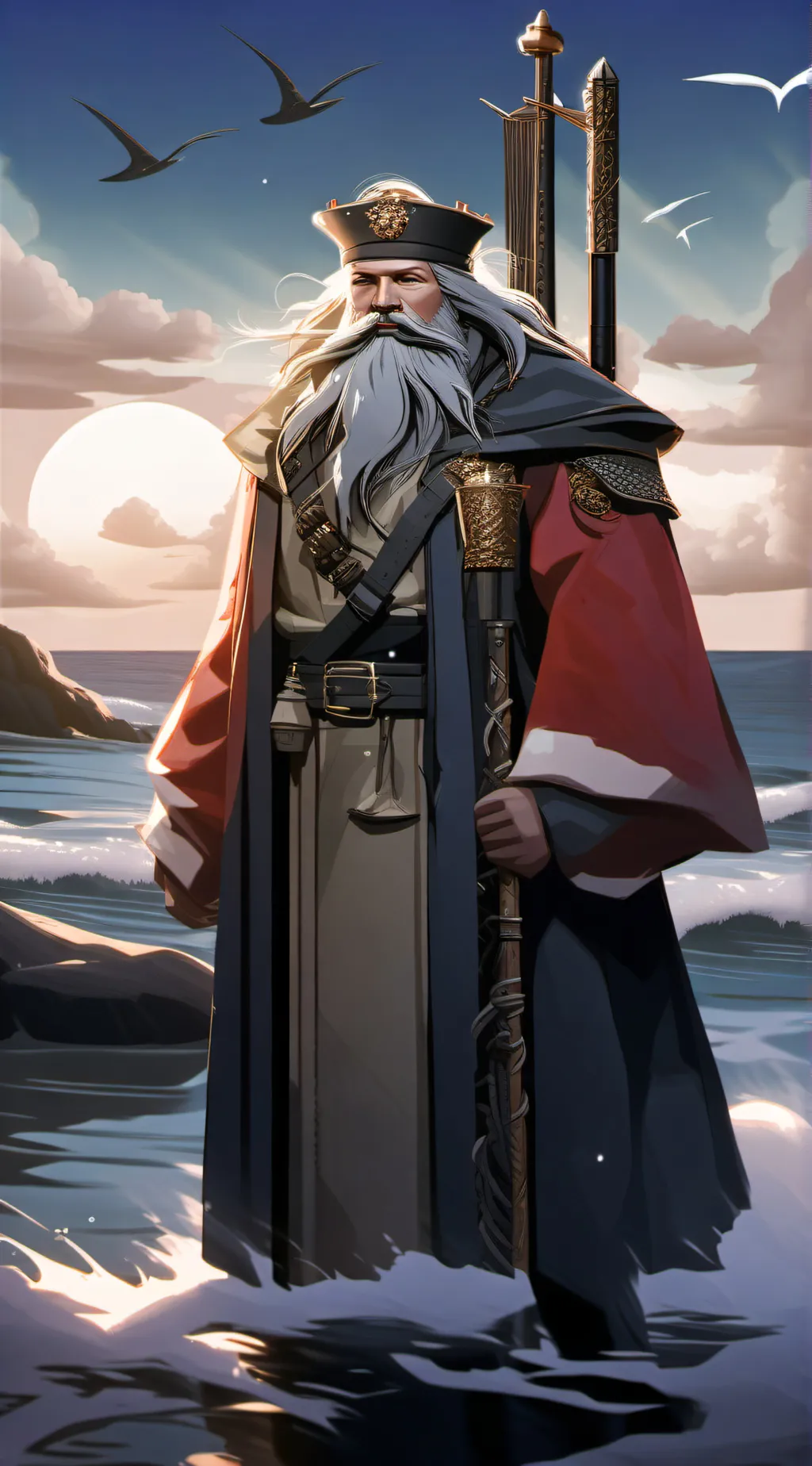 ai character: King seal background