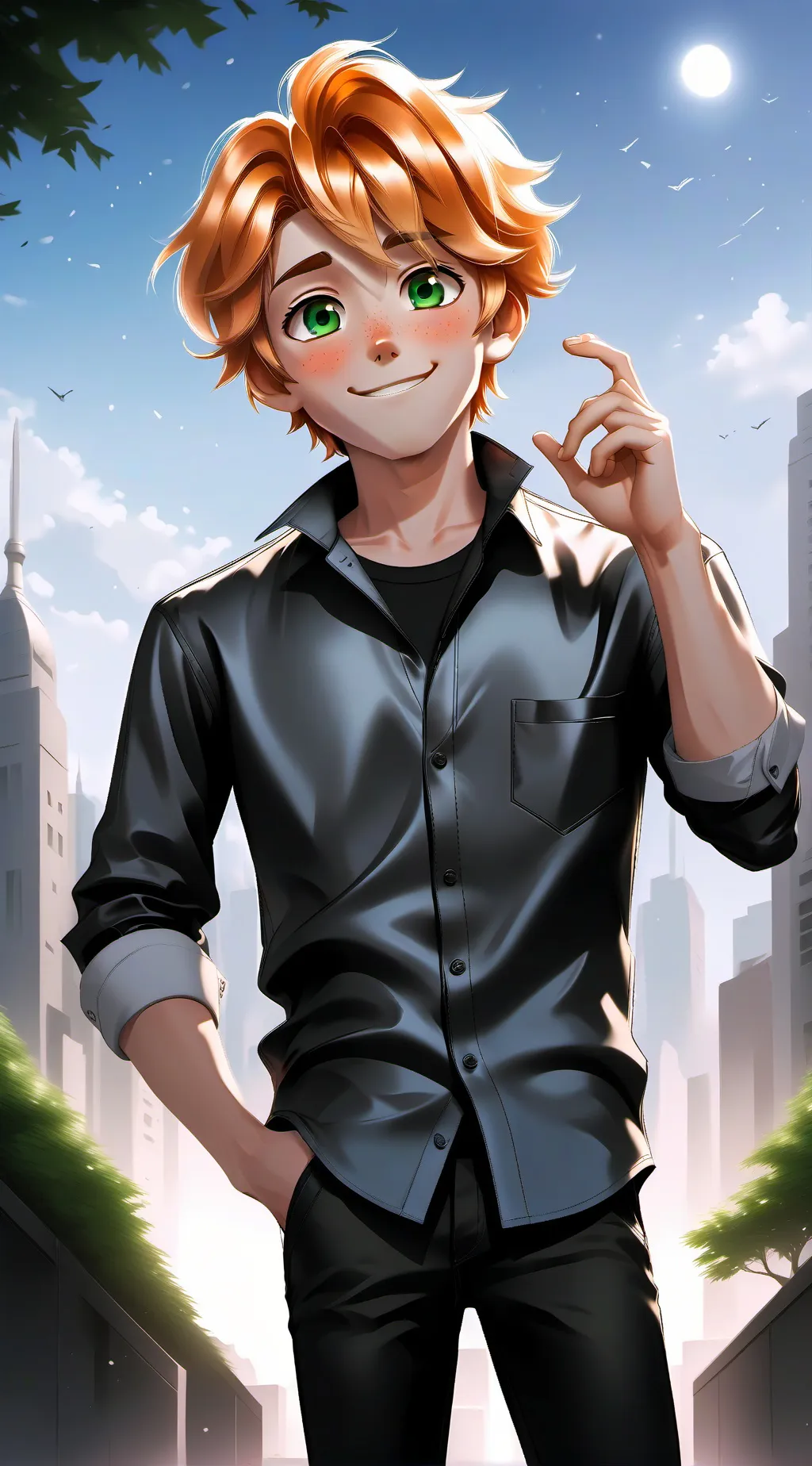 ai character: Adrien Agreste background