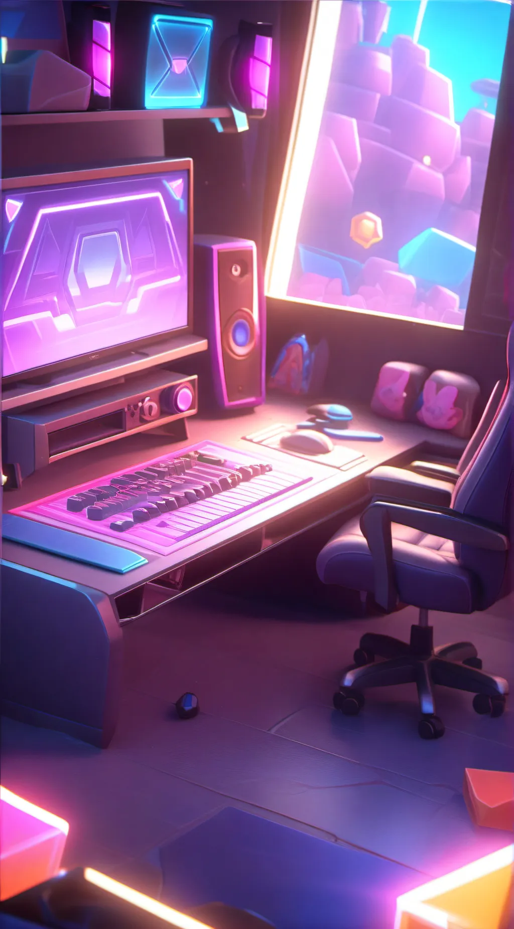 ai character: strange bed background