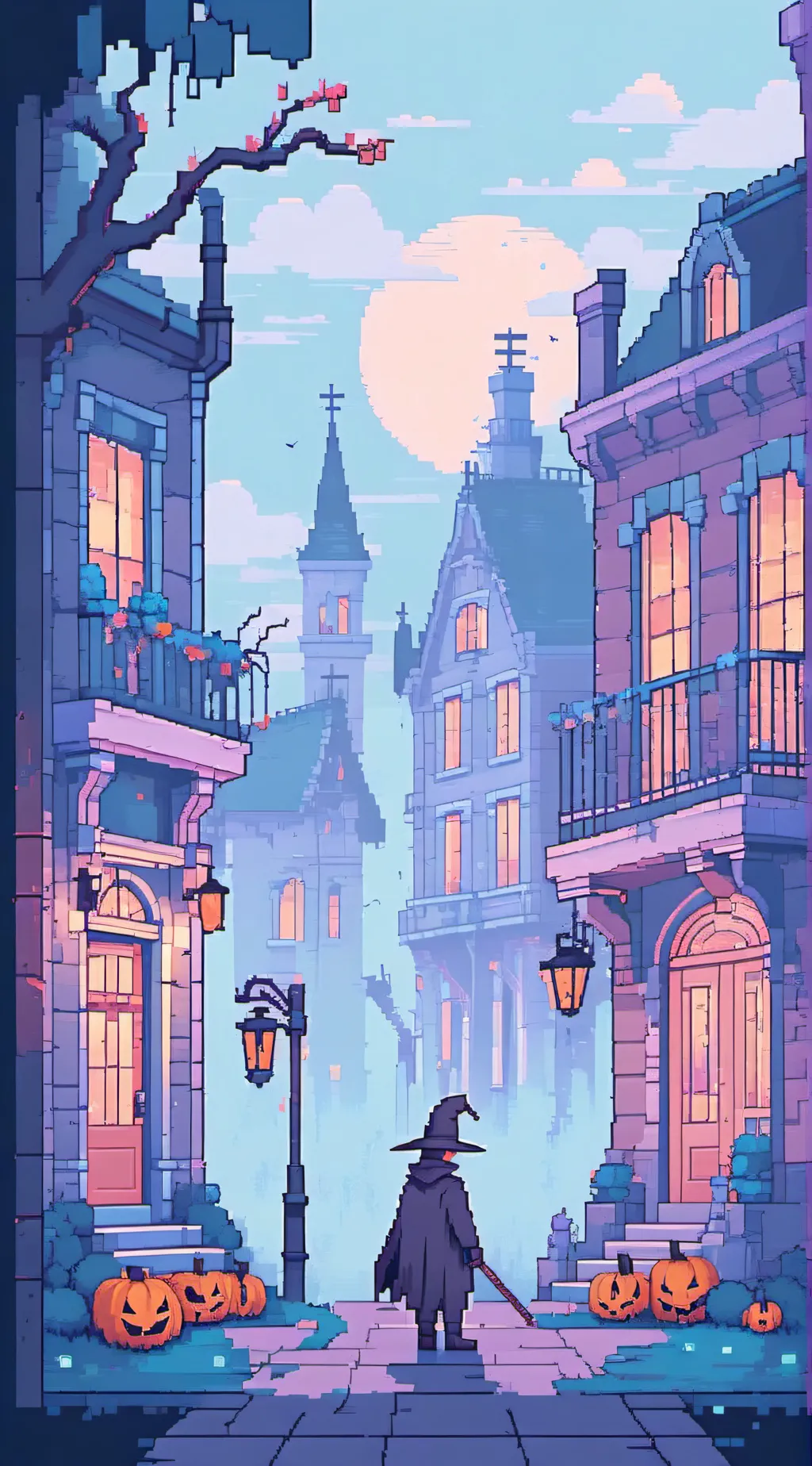 ai character: Ghostface  background