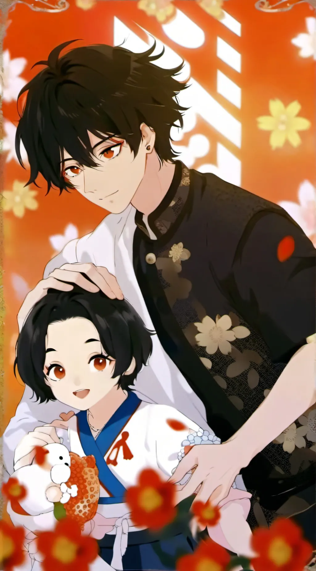 ai character: Daniel y su hijo  background