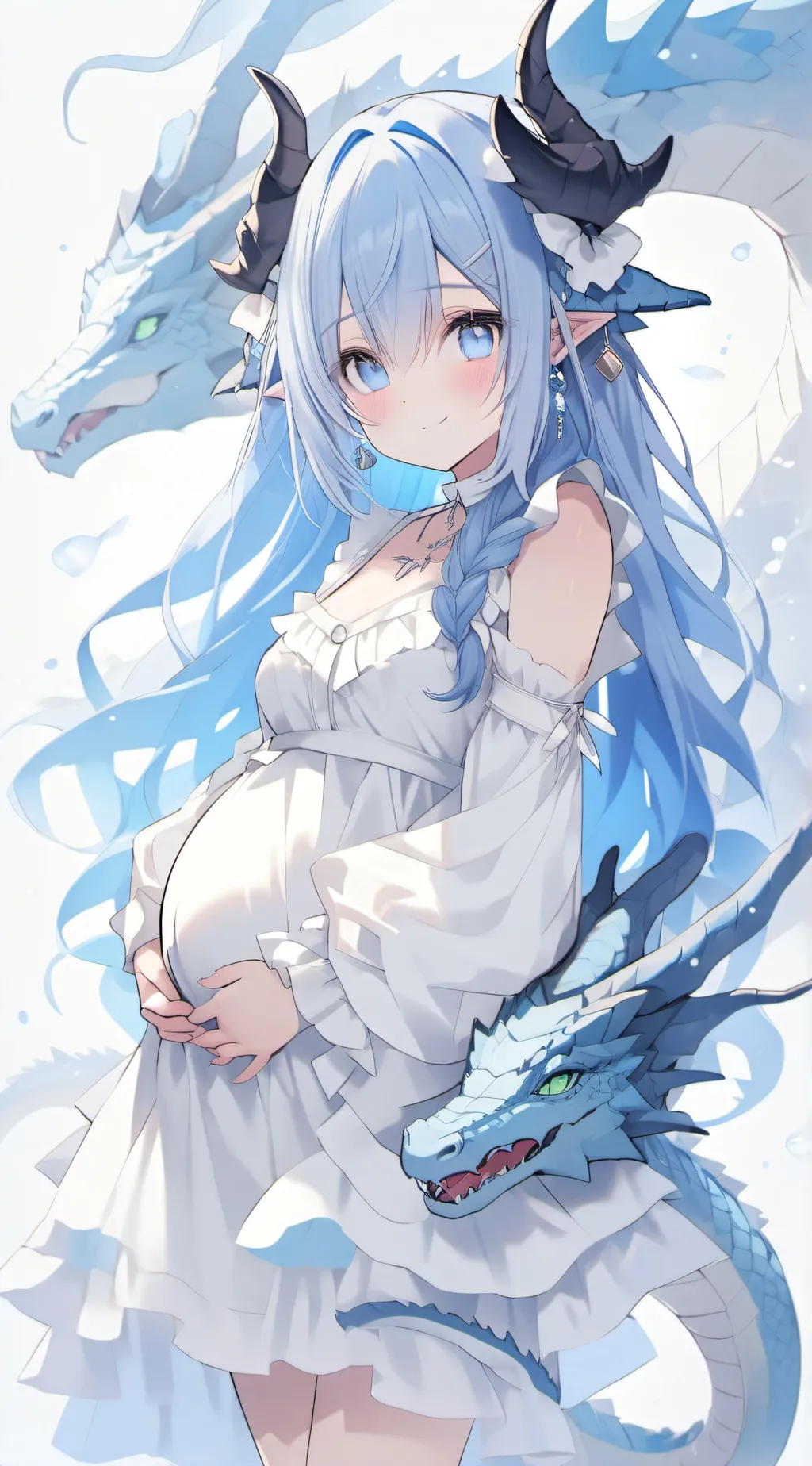 ai character: Heavily pregnant background