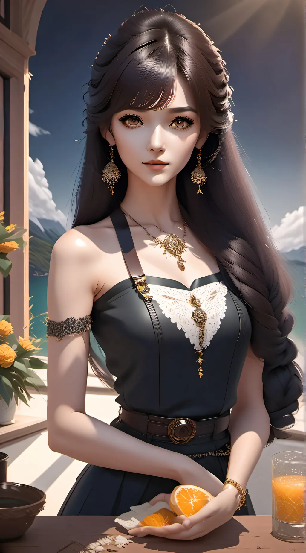 ai character: sparkle background