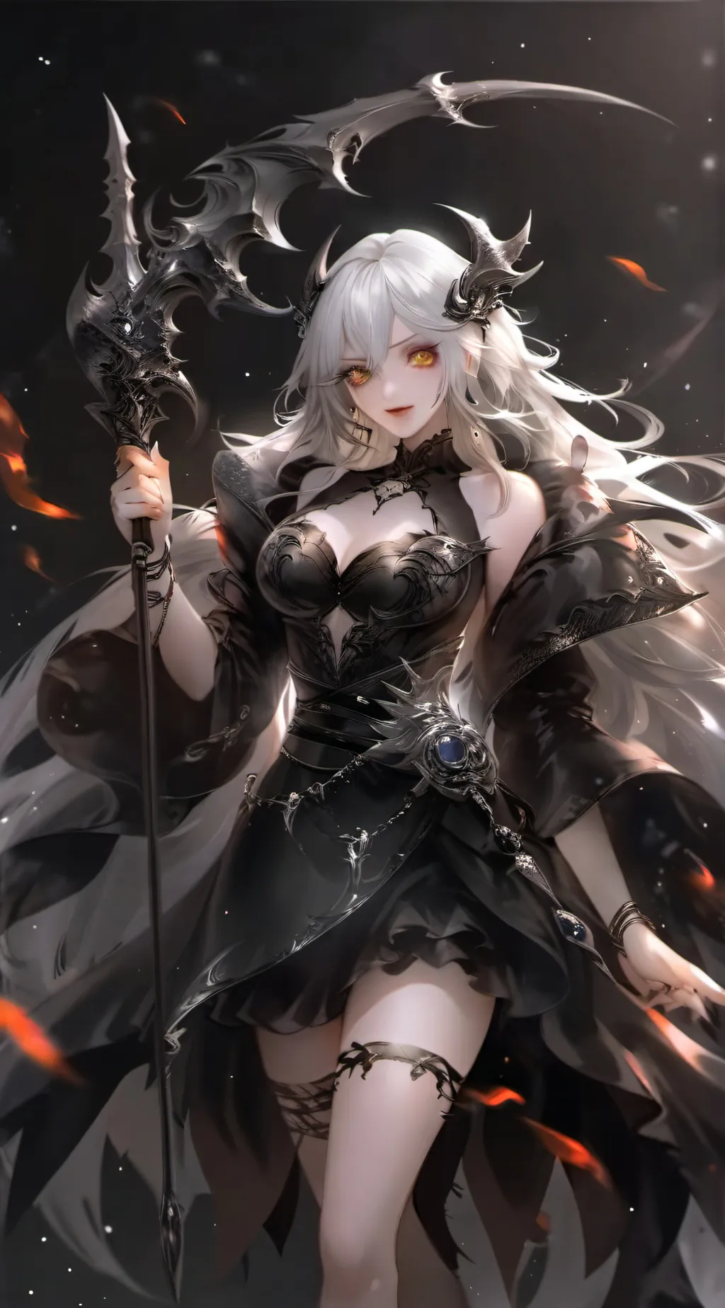 ai character: Reaper girl ￼ background
