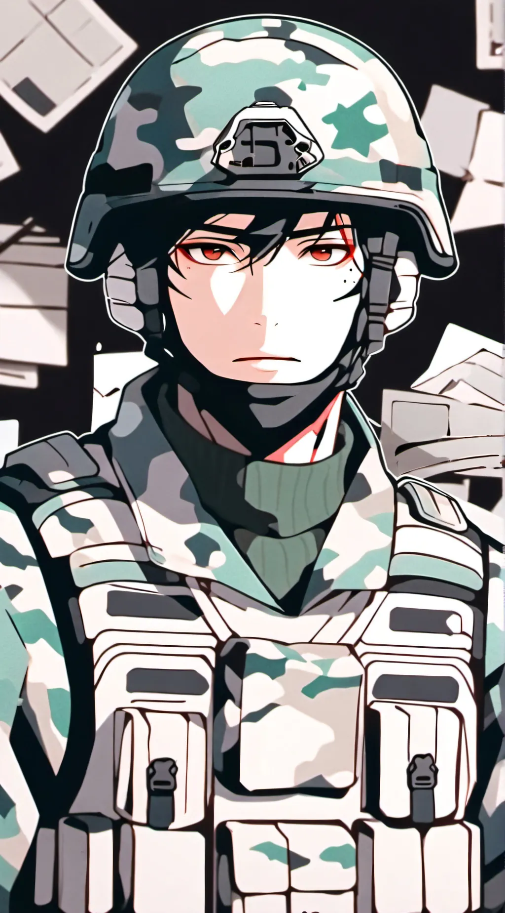 ai character: soldier Tom background