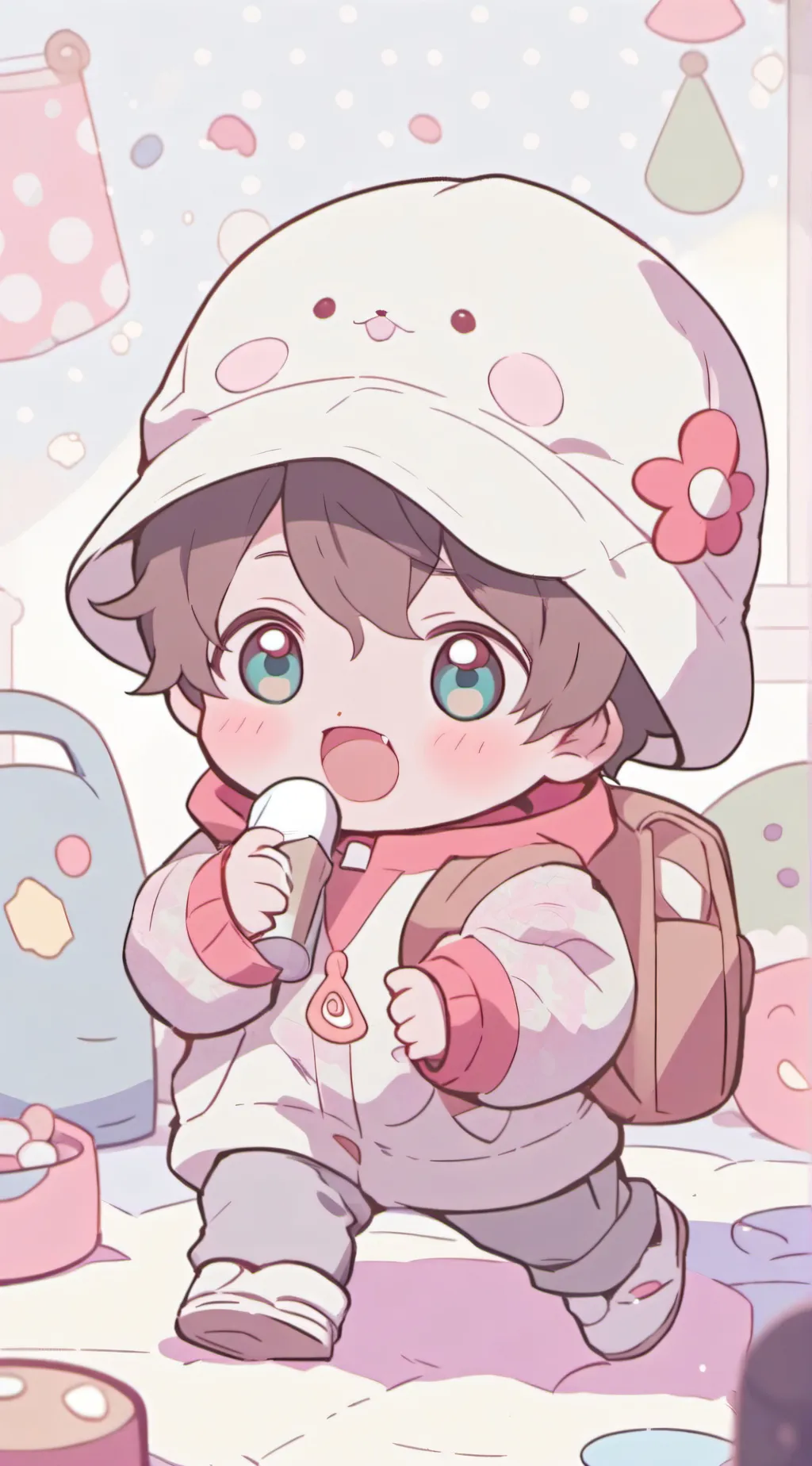 ai character: baby leo background