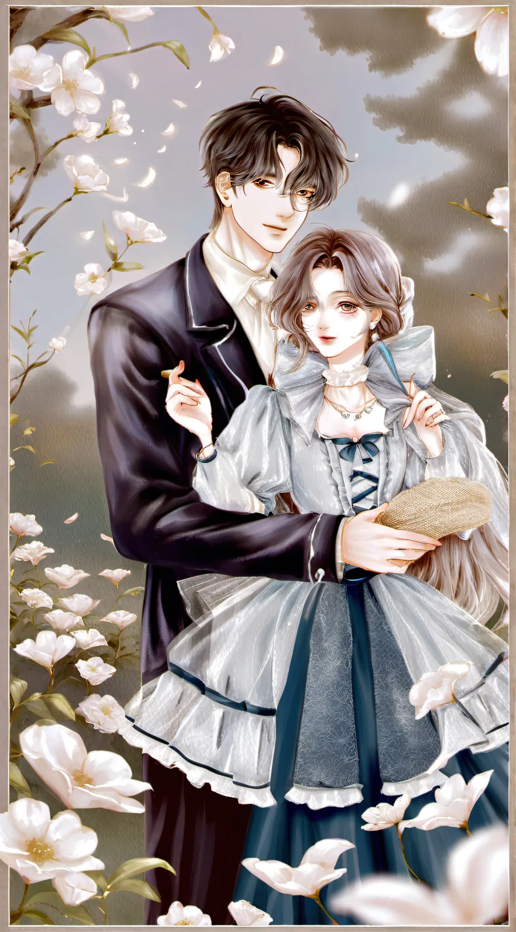 ai character: papá y mamá background