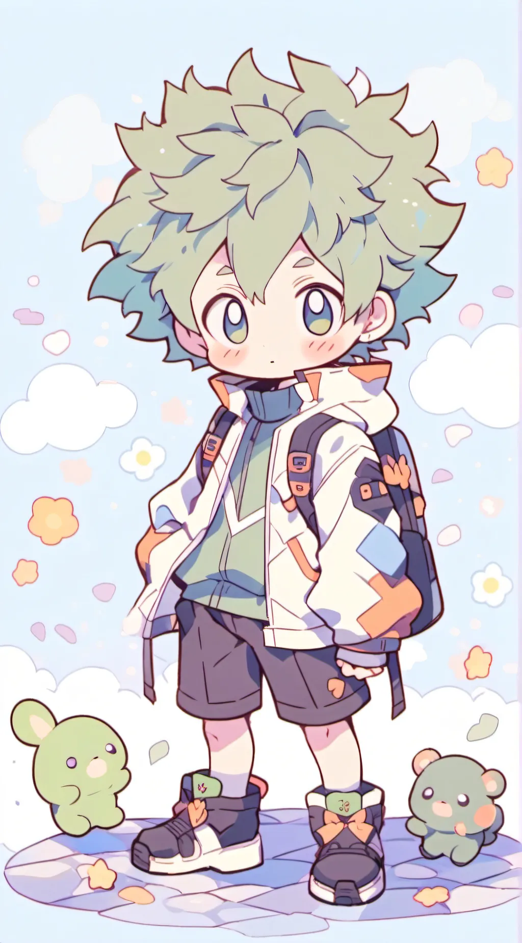 ai character: Deku  background