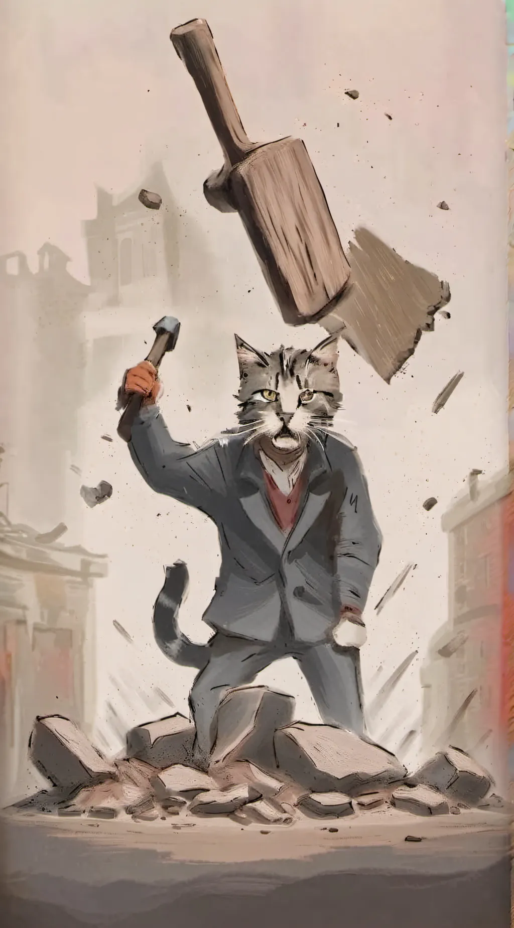 ai character: FINAL BOSS CAT background