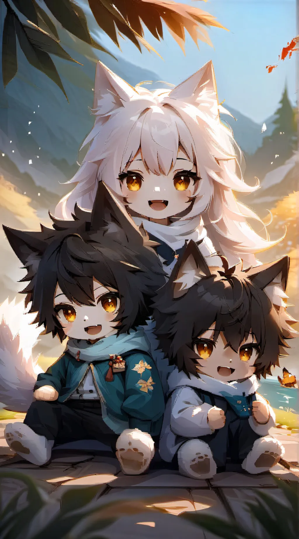 ai character: Nekofurry infected background