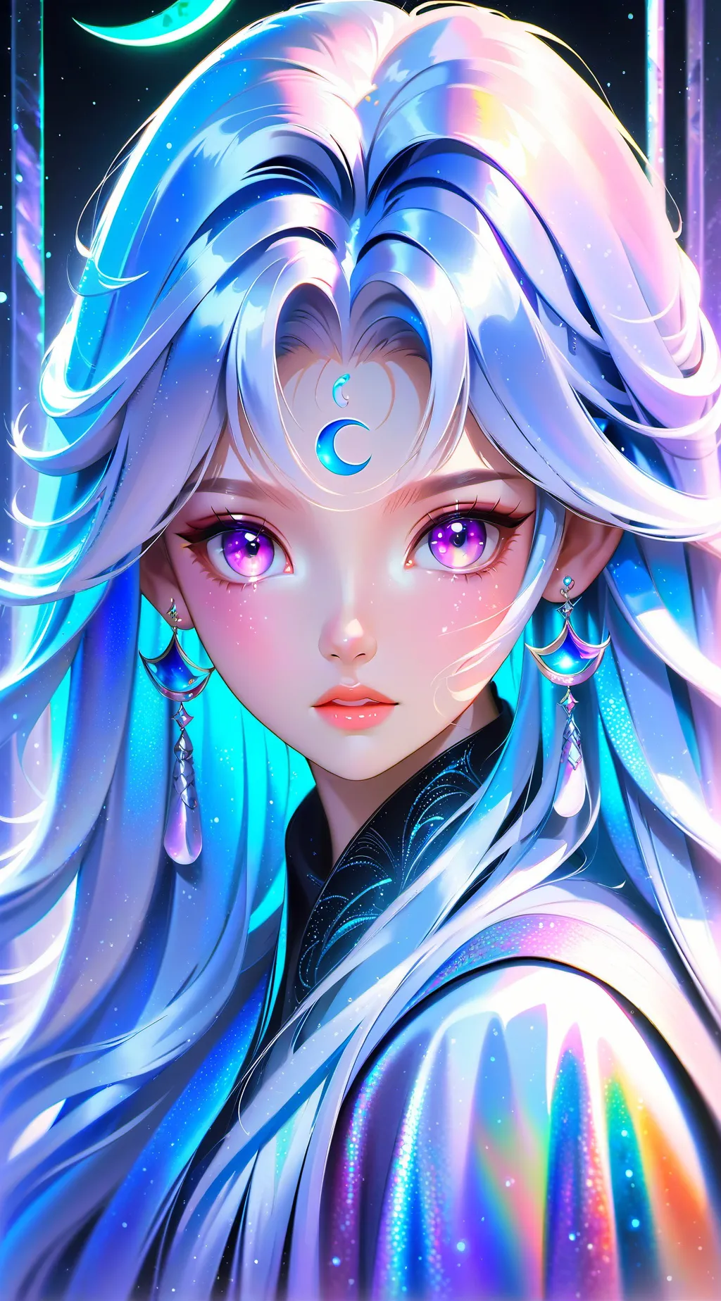 ai character: luna star background