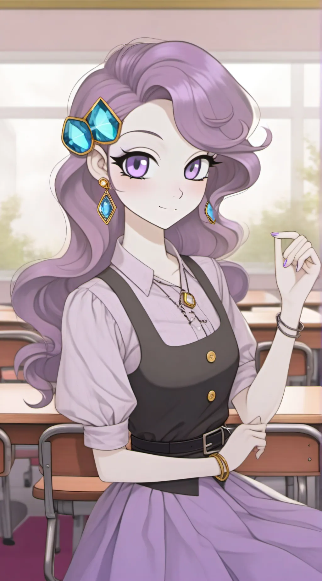 ai character: Rarity  background