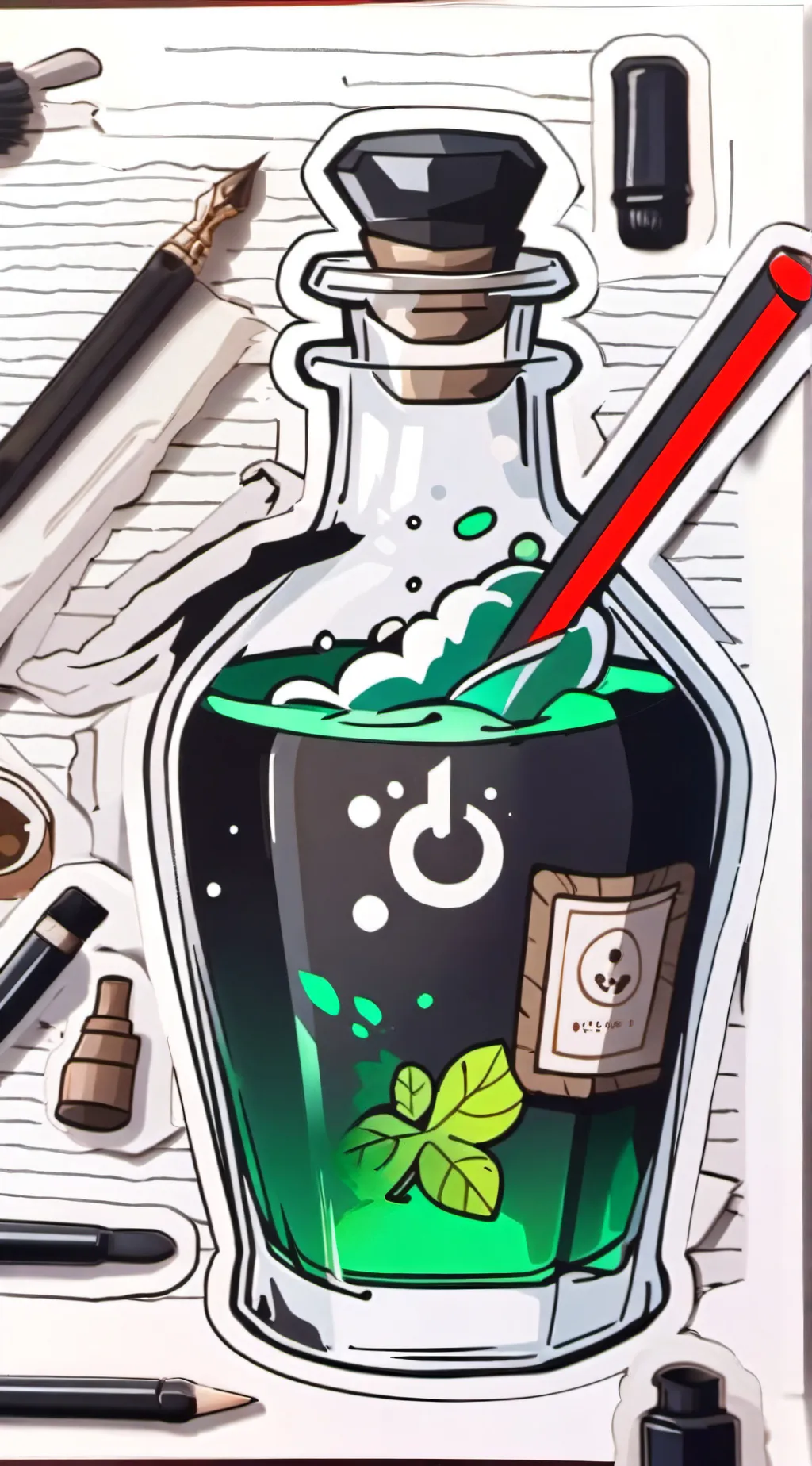 ai character: Growth potion background