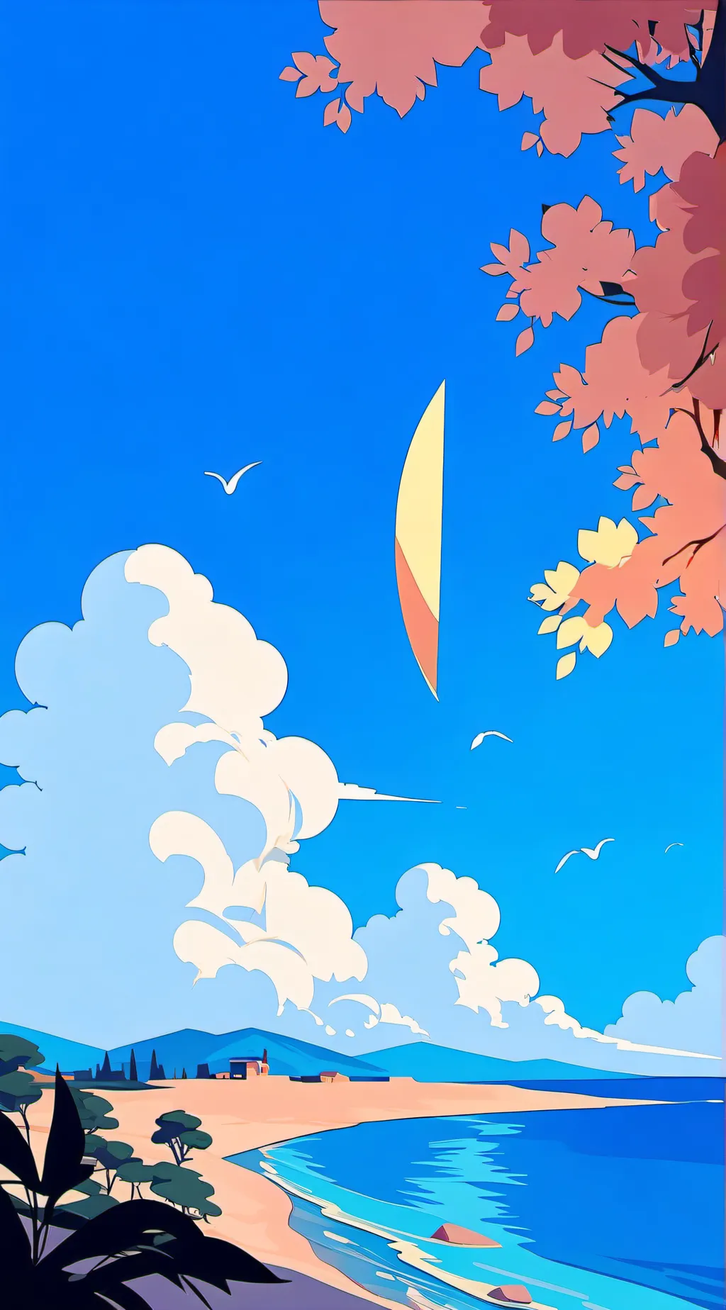 ai character: moon and cat background