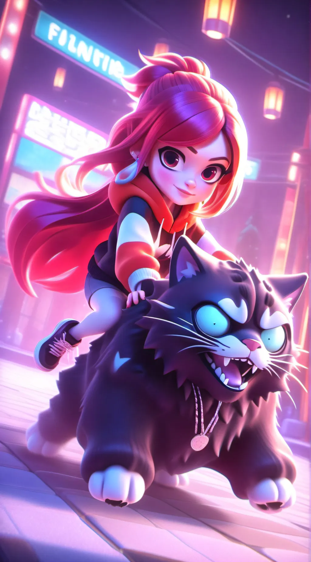 ai character: flame background