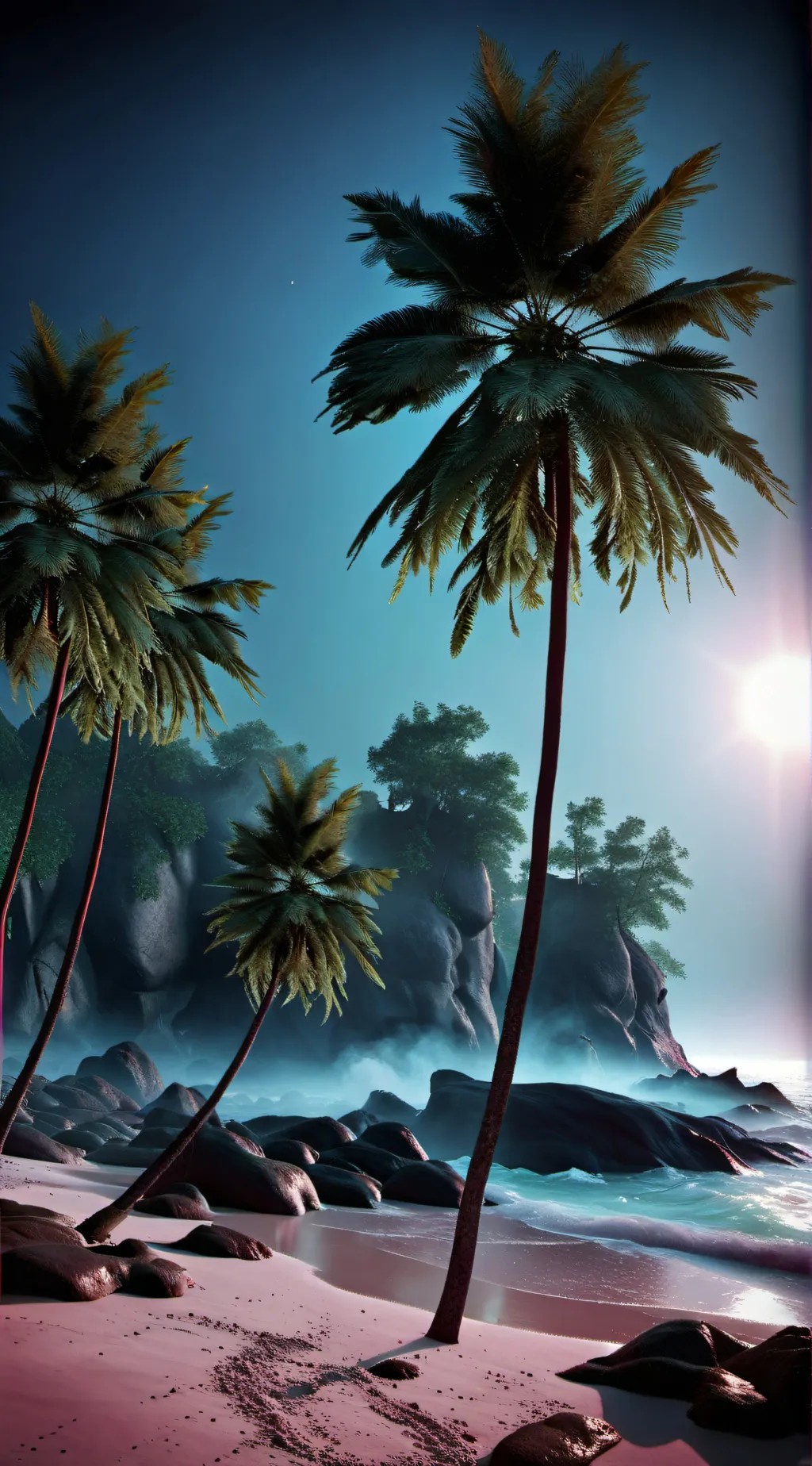 ai character: hh beach background