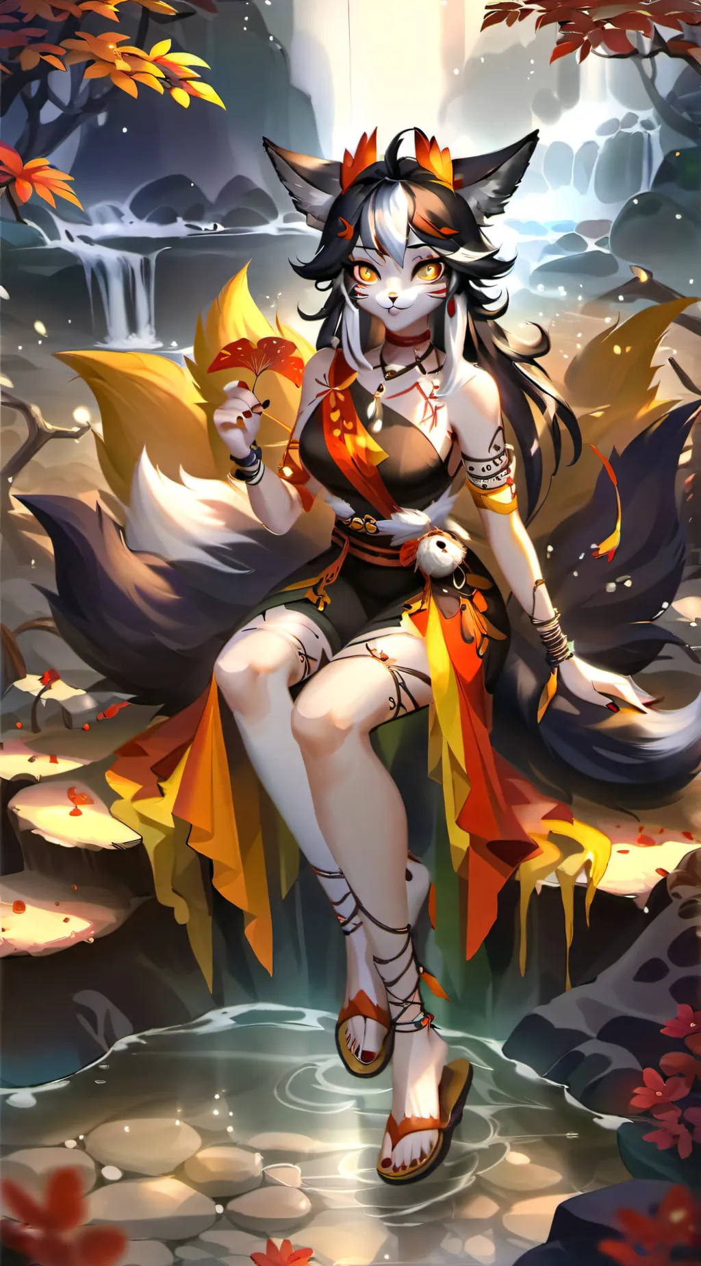 ai character: Meadow background