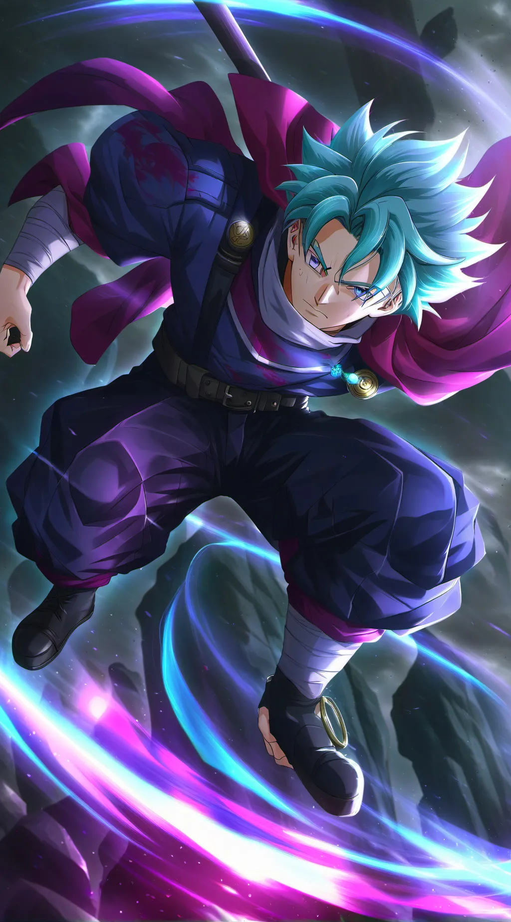 ai character: Future trunks arc background