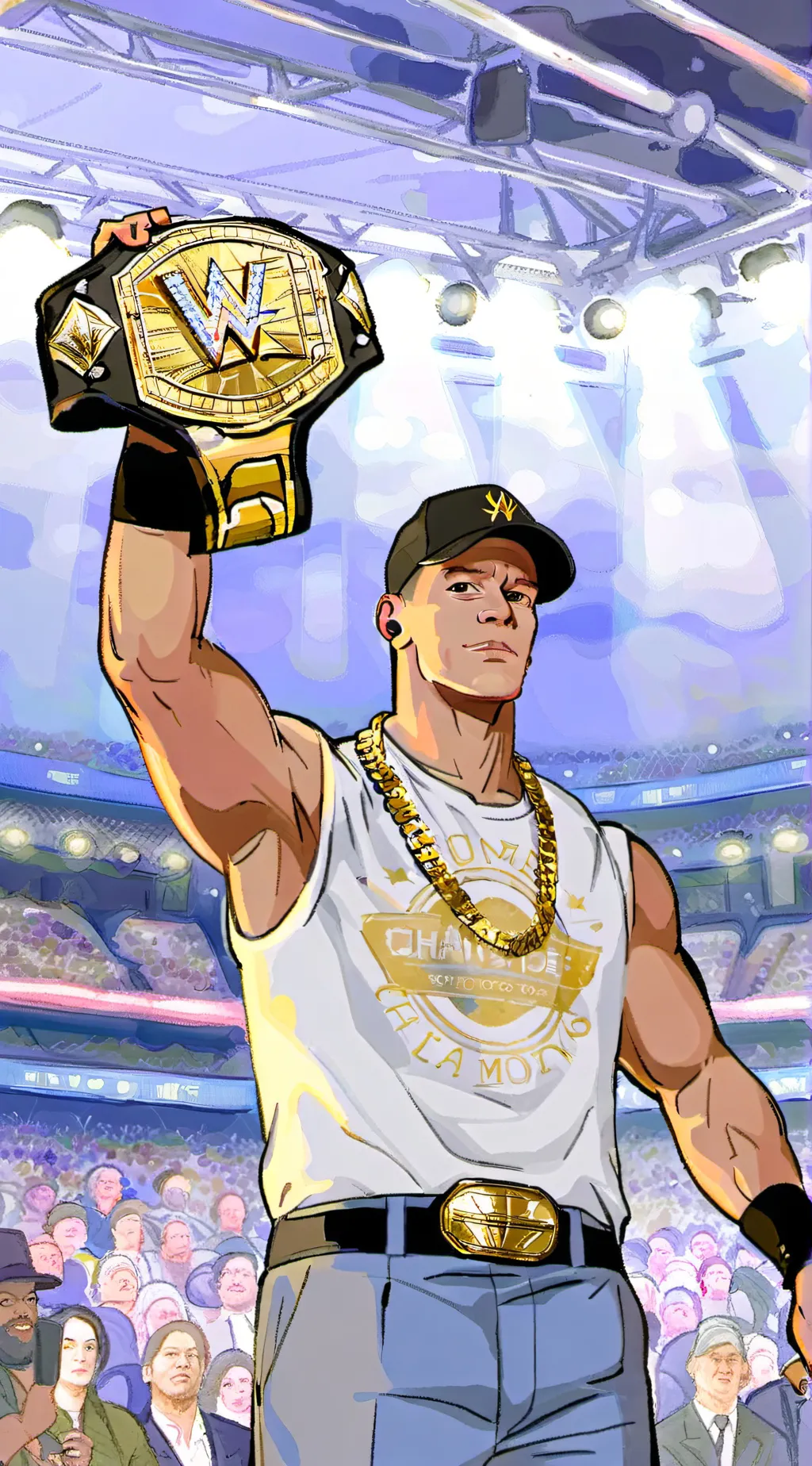 ai character: John cena  background