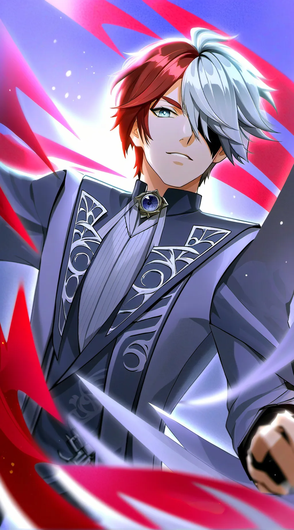 ai character: Shoto Todoroki  background
