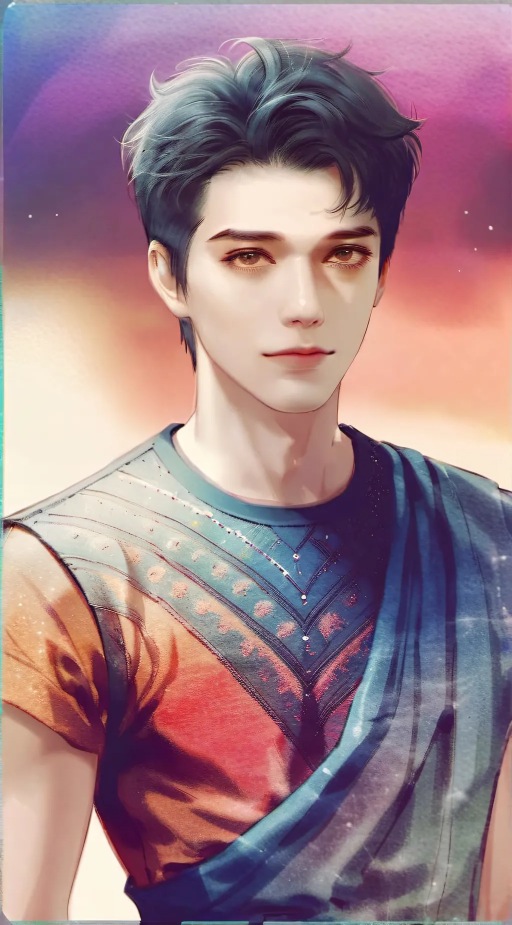 ai character: popular boy background