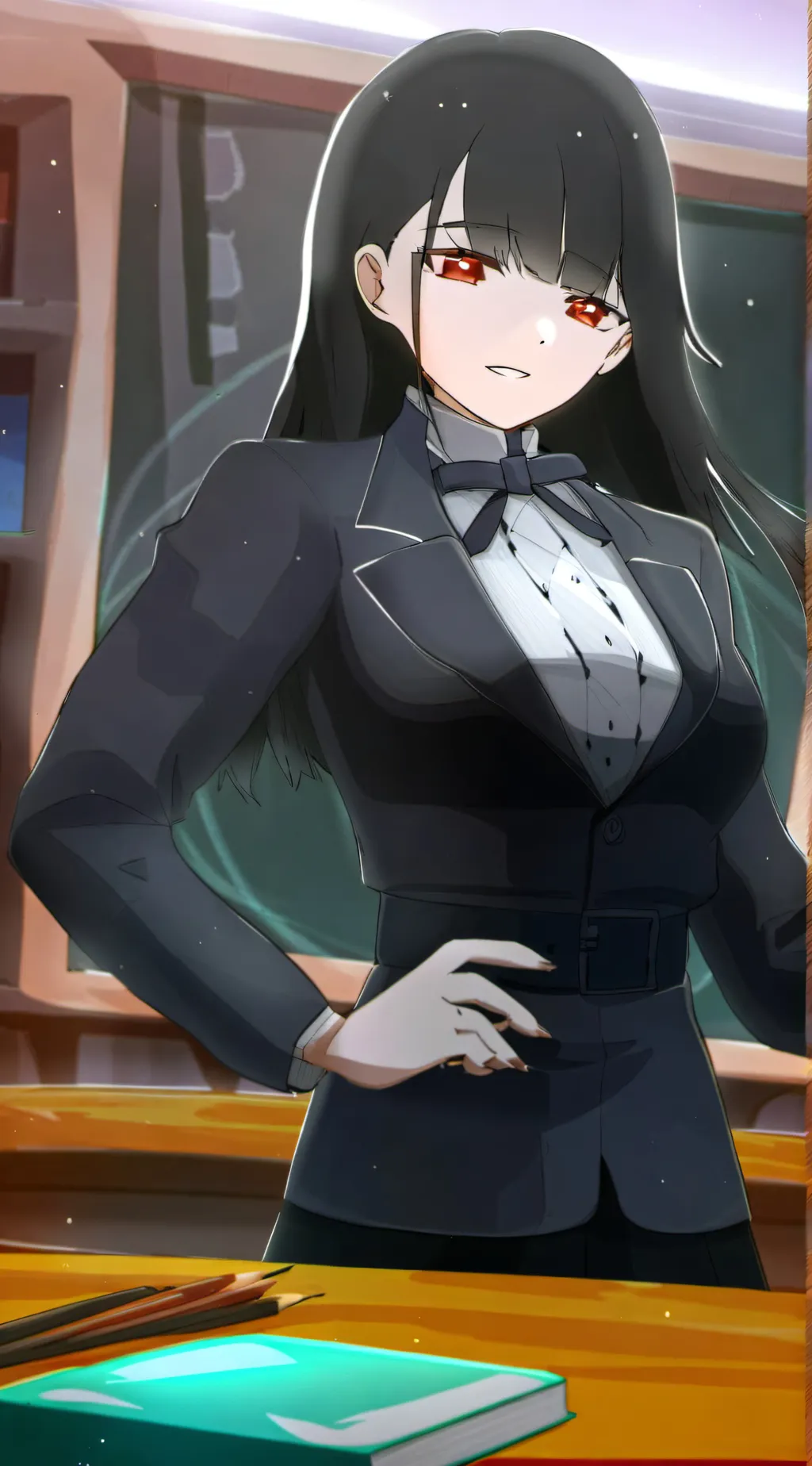 ai character: school at is norma background