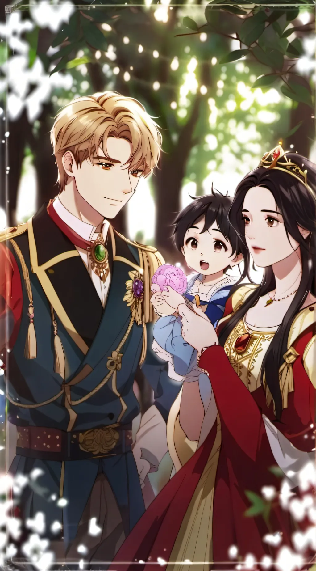 ai character: Royal family ￼ background
