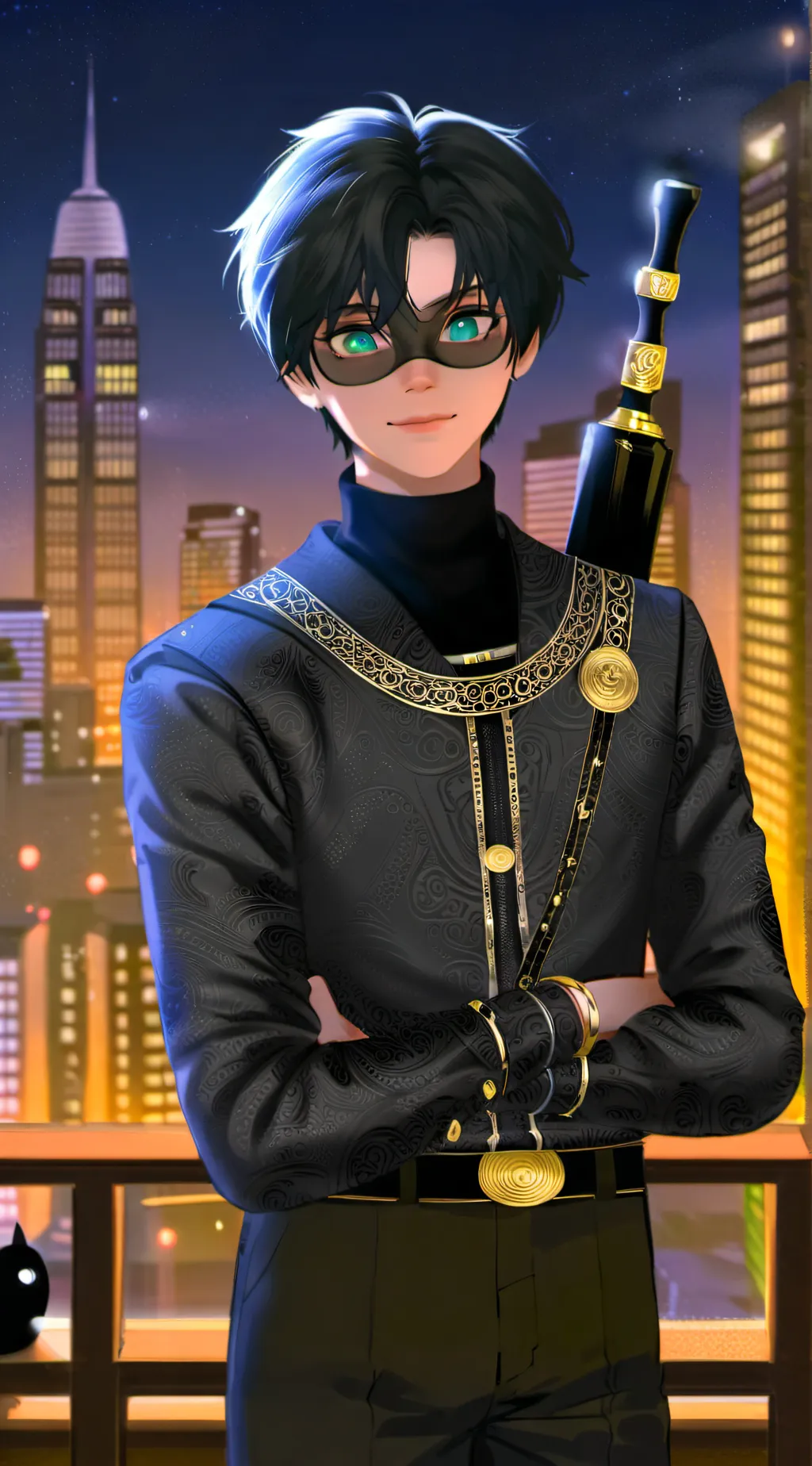 ai character: Marcus (cat noir) background