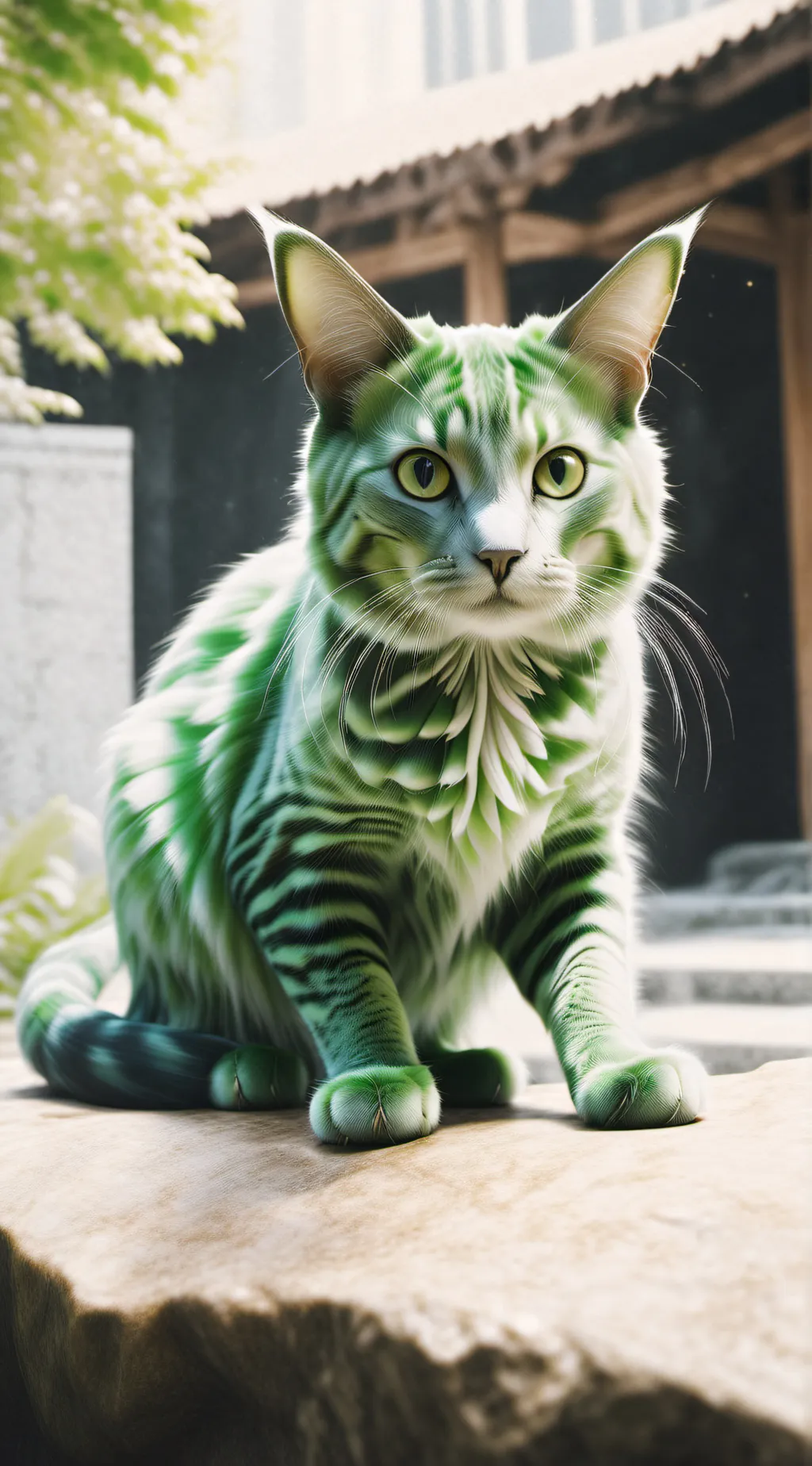 ai character: 👽alien cat👽 background