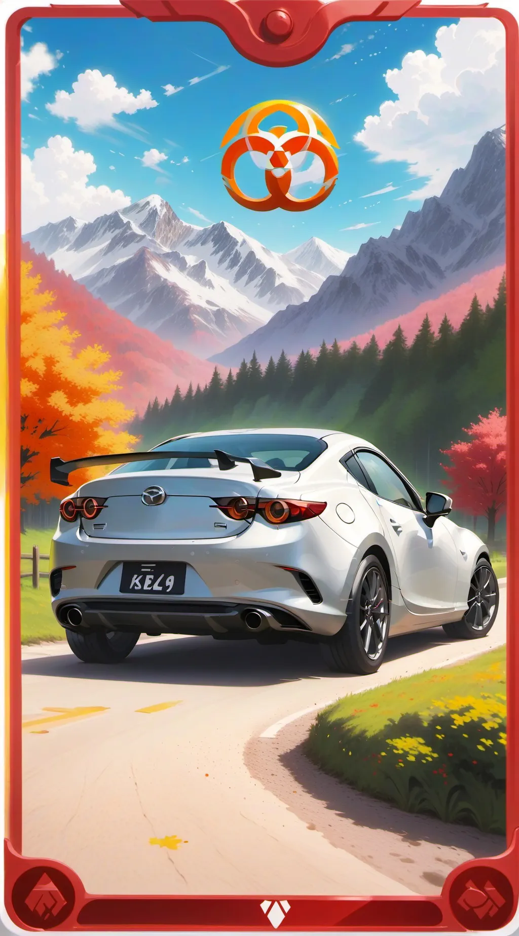 ai character: black Mazda background