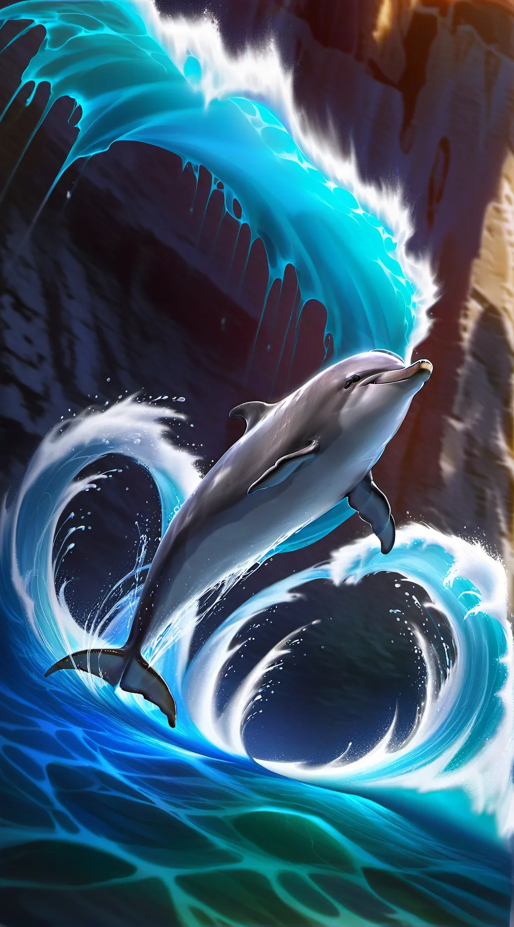 ai character: Luna Delphinus background