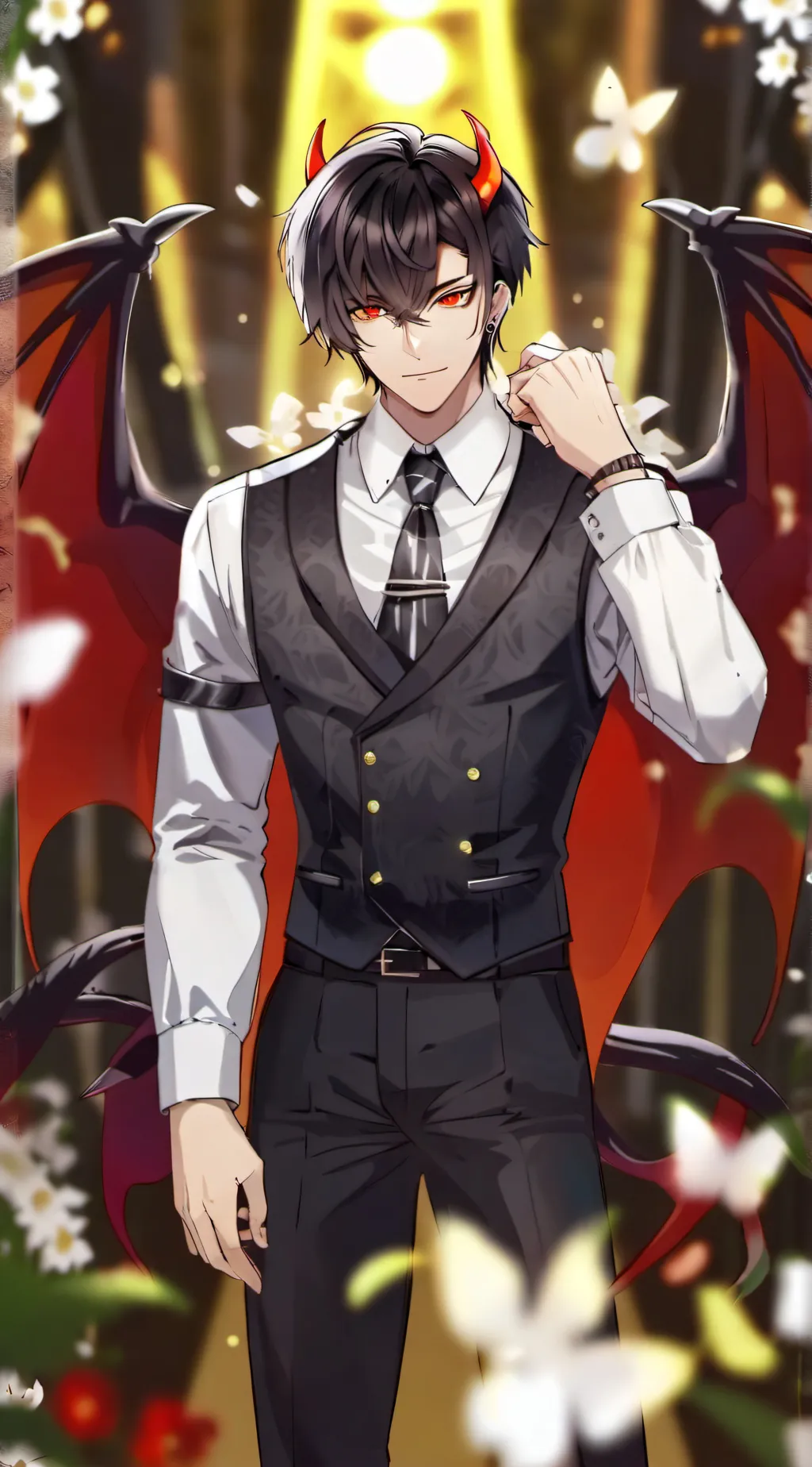 ai character: Levi  background