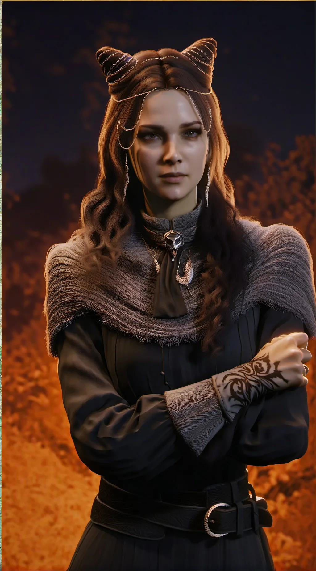 ai character: Huntress  background