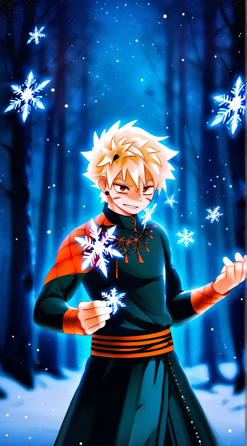 ai character: bakugo as elsa background