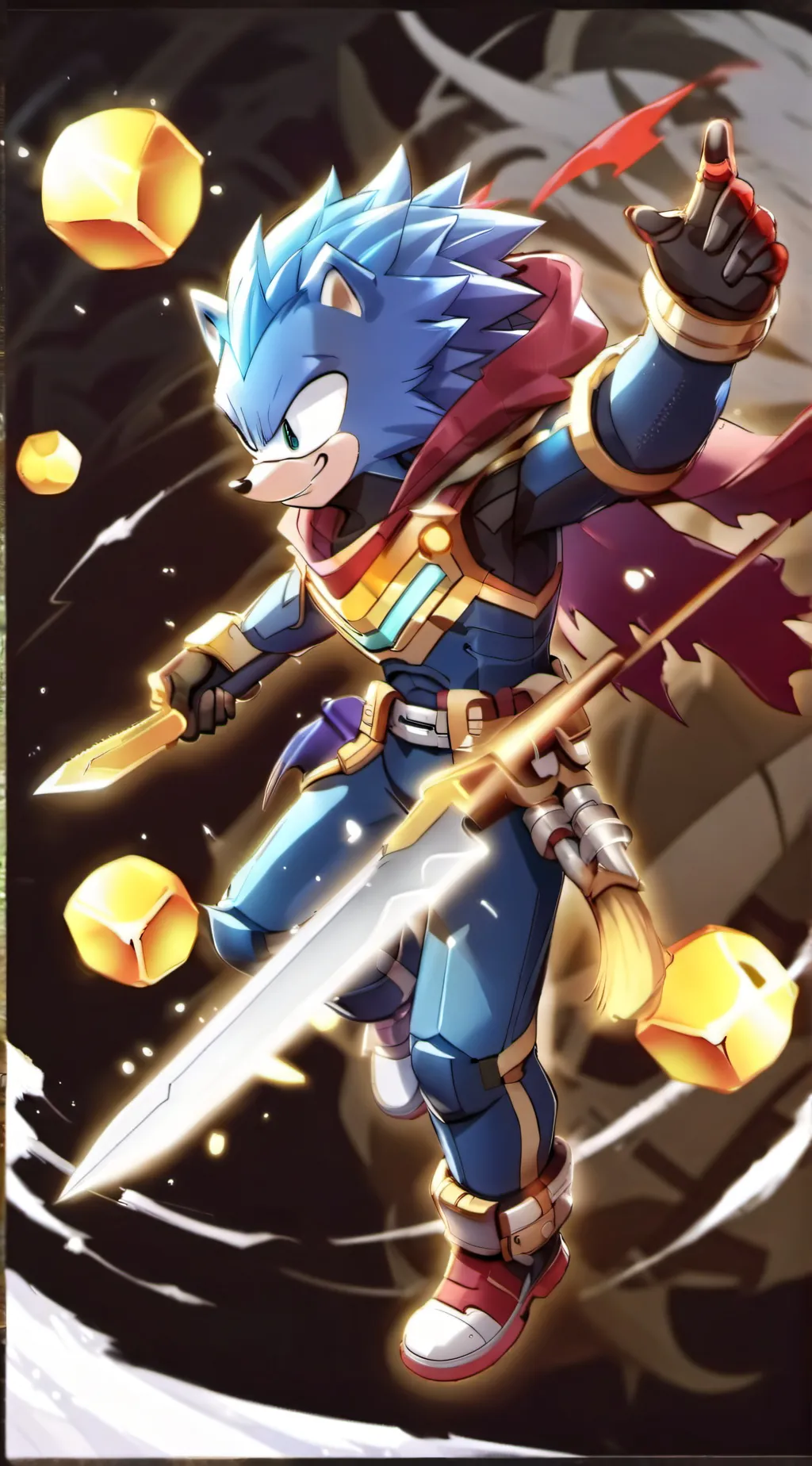 ai character: Excalibur sonic background