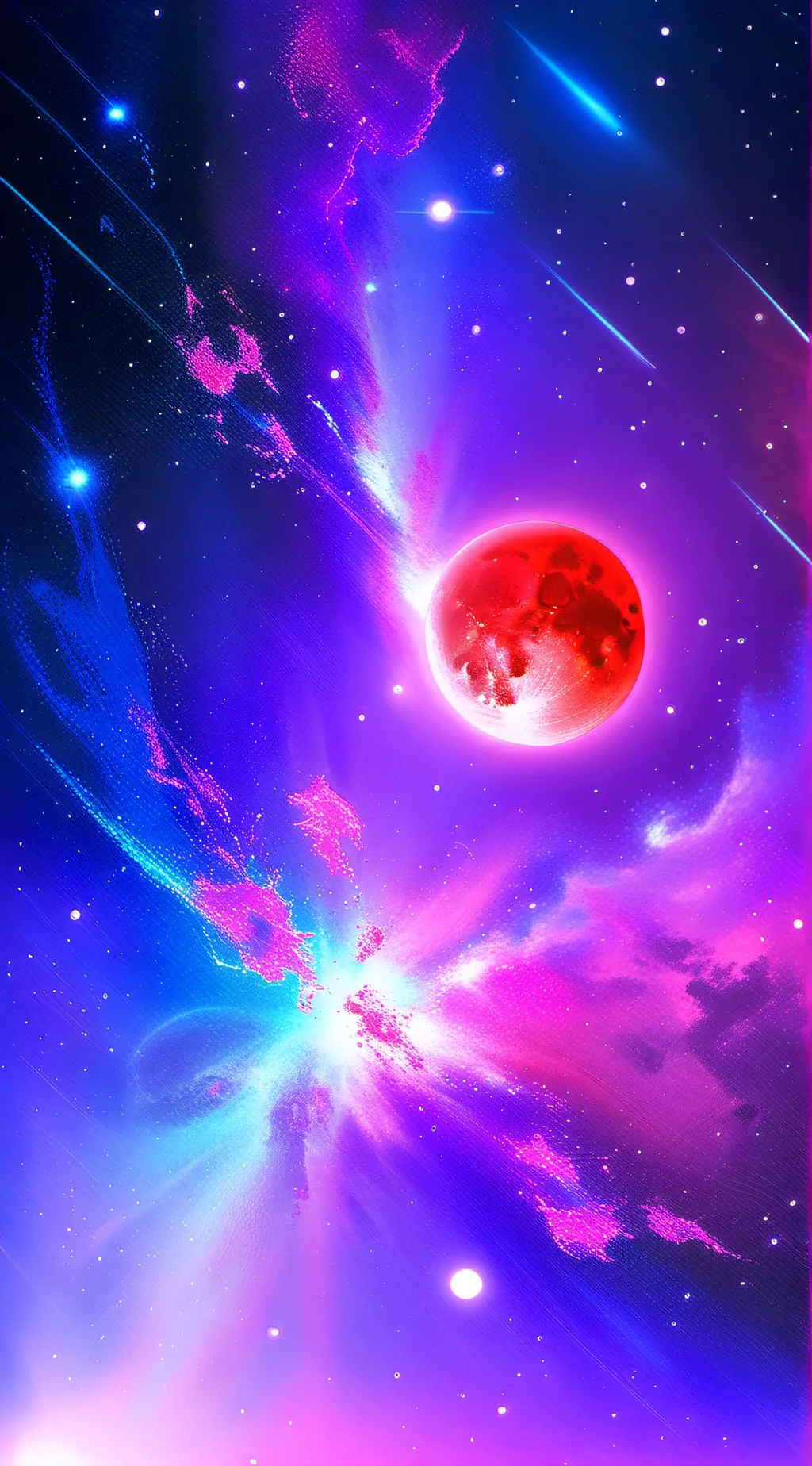 ai character: MHA blood moon background