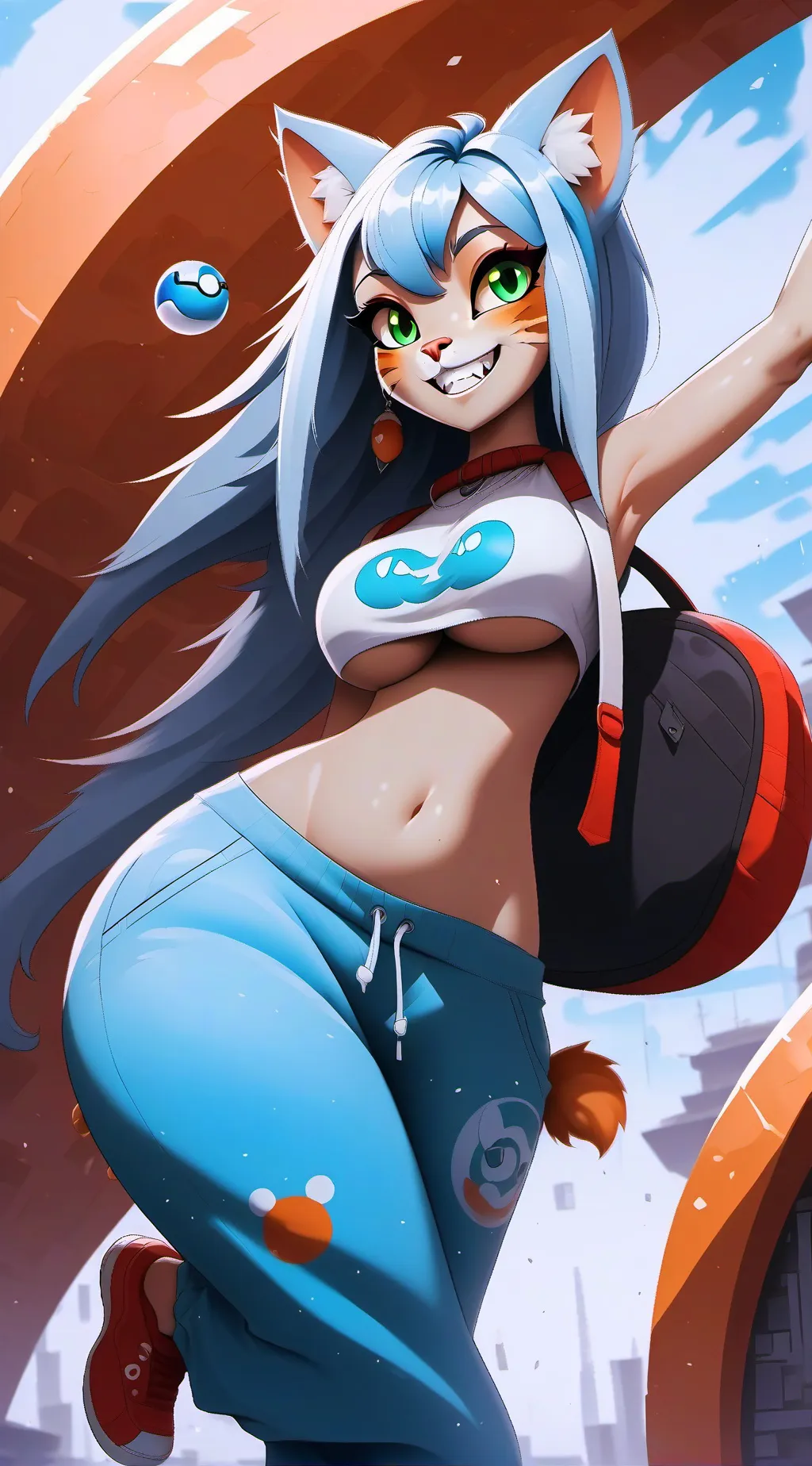 ai character: Pia Paws background