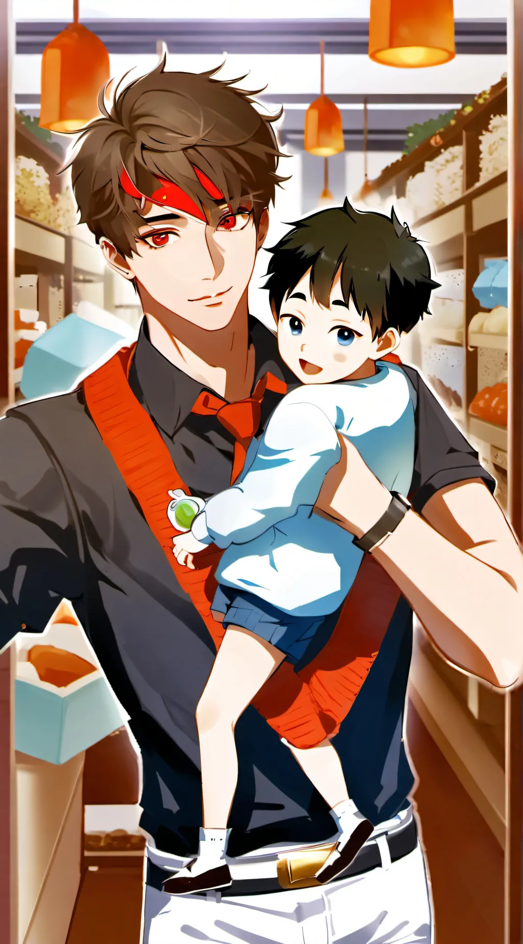 ai character: Samuel and Lyre background