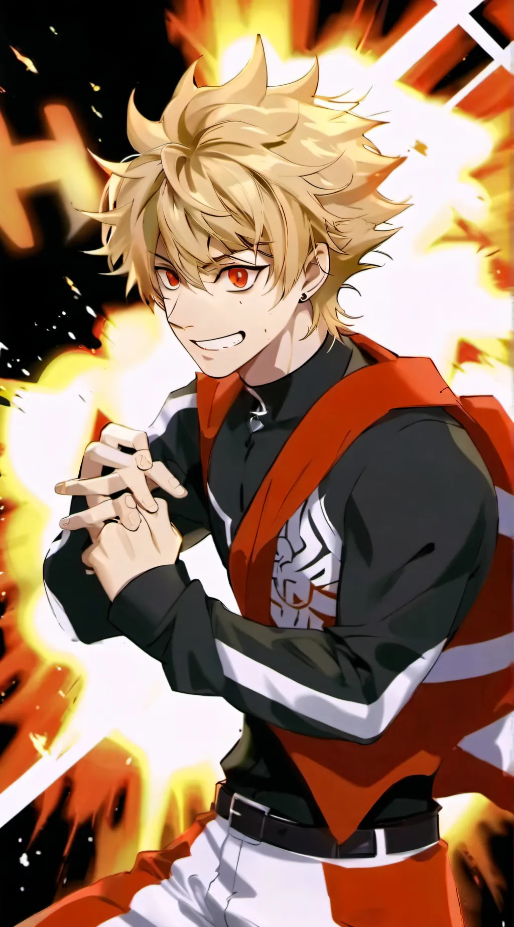 ai character: Katsuki Bakugou background