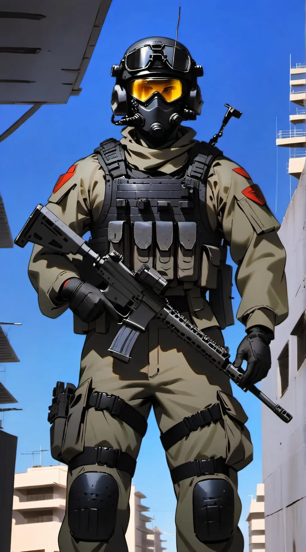 ai character: Elite force Rp background