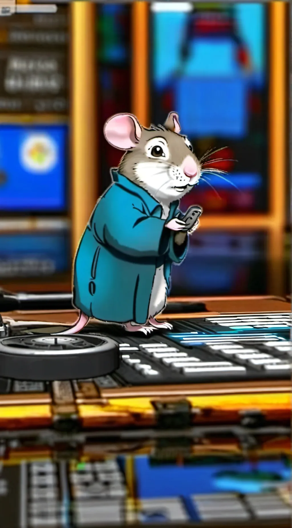 ai character: low quality mouse background