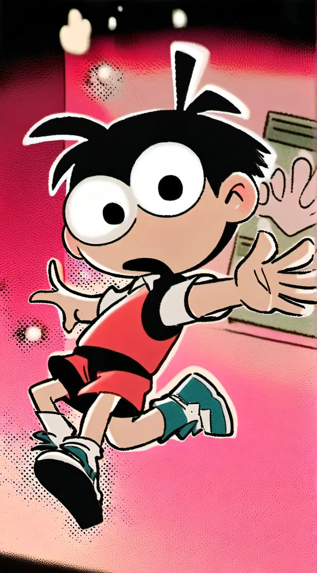 ai character: Pinky malinky  background