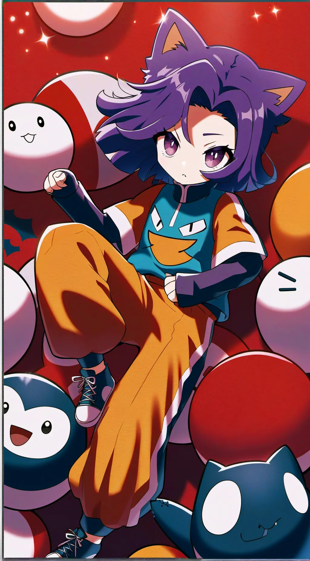 ai character: CatNap  background