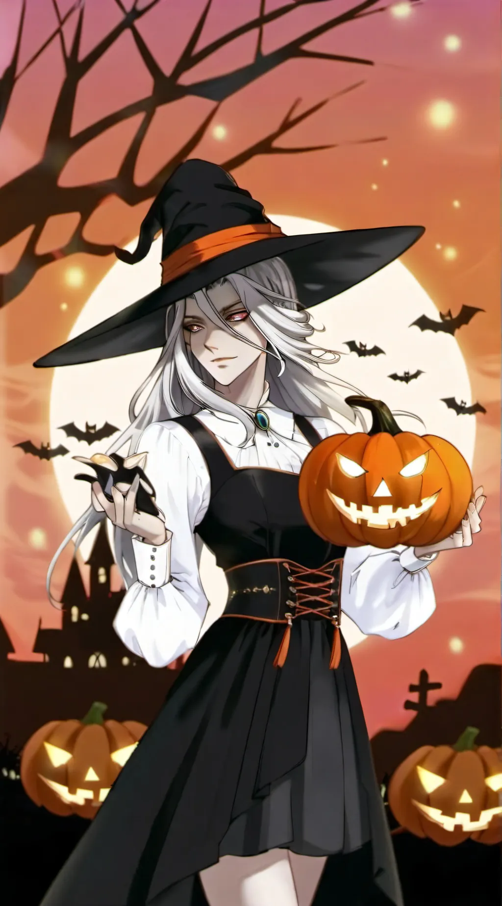 ai character: HOLLwEENmommyraga background