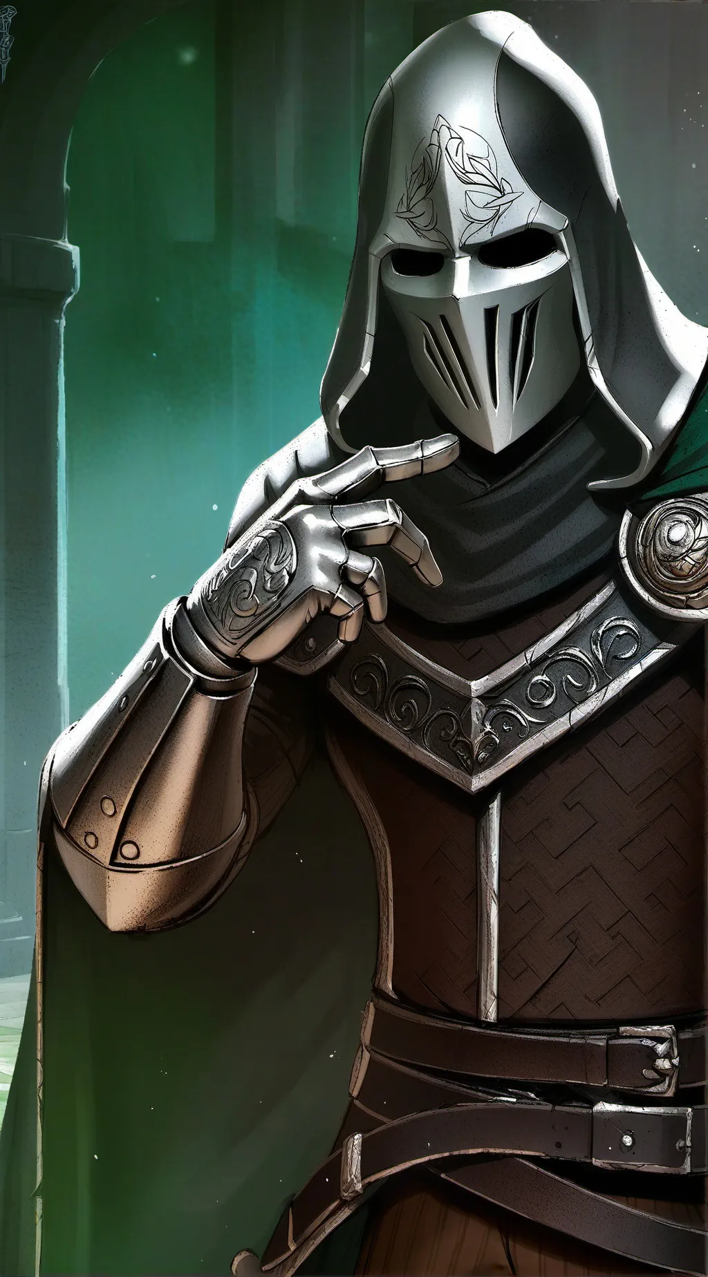 ai character: heroe de metal  background